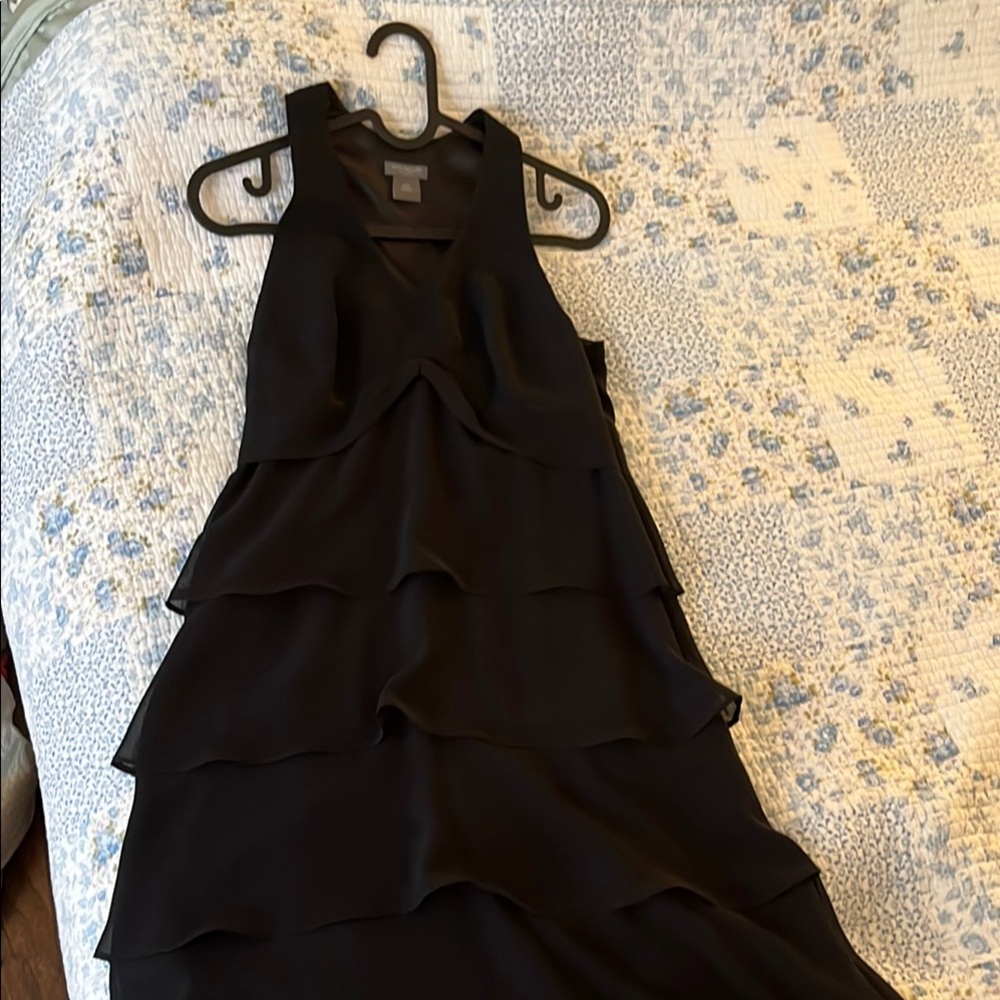 Never worn Ann Taylor Petites 00p black flapper dress
